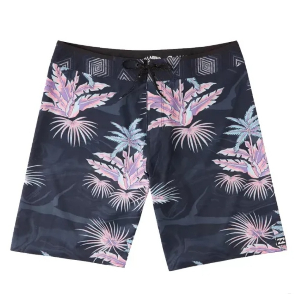 Billabong Men's Recycler Sundays Board Shorts with Pink/purple Palm Print sz 29